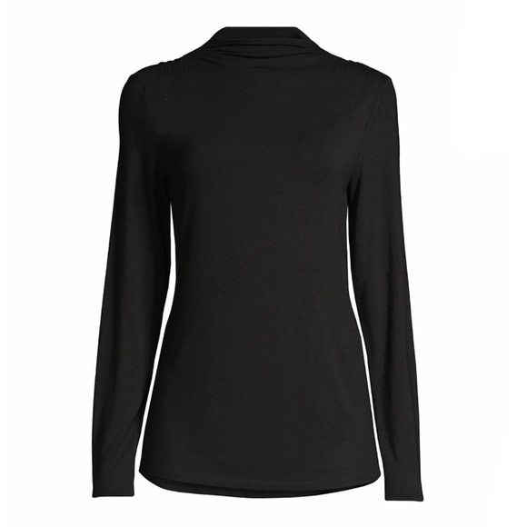 Elie Tahari Tops - ELIE TAHARI Gathered Mockneck Long Sleeve Top